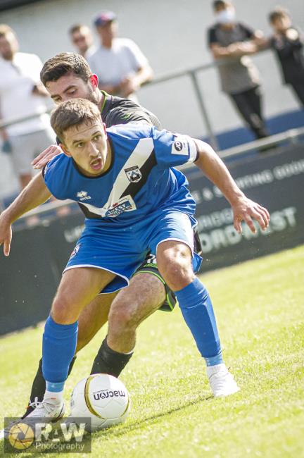 Ben Fawcett scored twice for Haverfordwest County